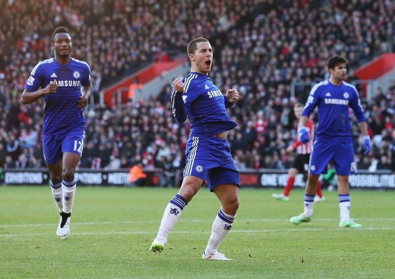 Left midfield: Eden Hazard, Chelsea: Scored a delightful equaliser to maintain his recent fine form as Chelsea drew at Southampton. (Photo: Scott Heavey / Getty Images)
