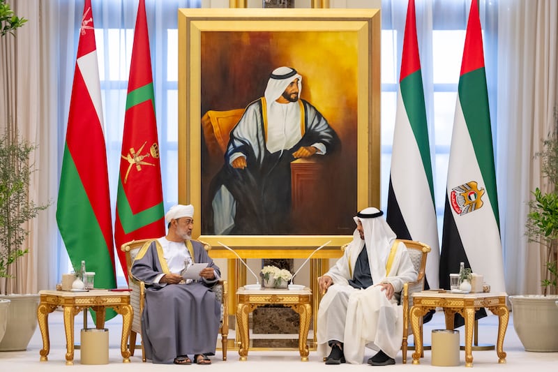 President Sheikh Mohamed and Sultan Haitham witnessed the signing of agreements aimed at further strengthening relations between the Gulf neighbours