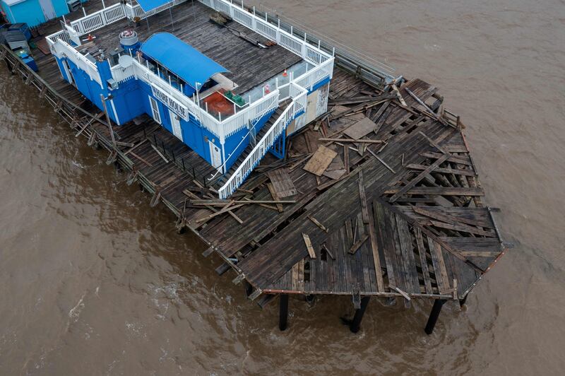 Soggy Californians endured their ninth successive storm in a three-week period at the weekend. AFP