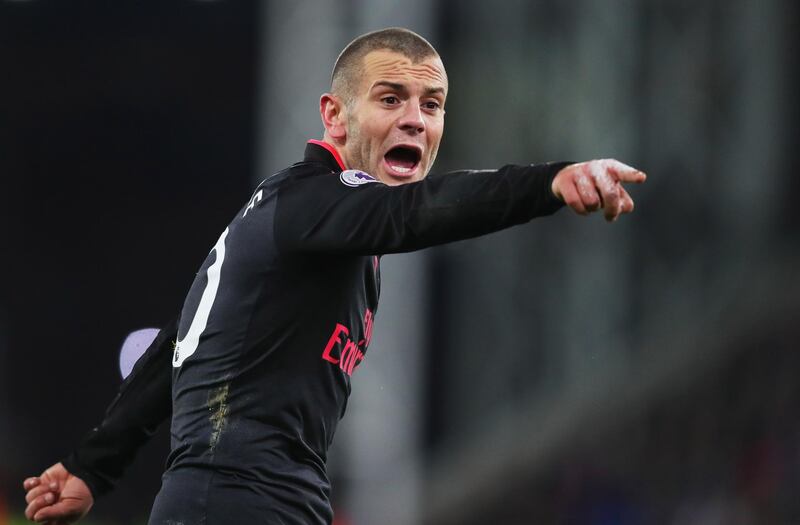 LONDON, ENGLAND - DECEMBER 28:  Jack Wilshere of Arsenal shouts during the Premier League match between Crystal Palace and Arsenal at Selhurst Park on December 28, 2017 in London, England.  (Photo by Dan Istitene/Getty Images)