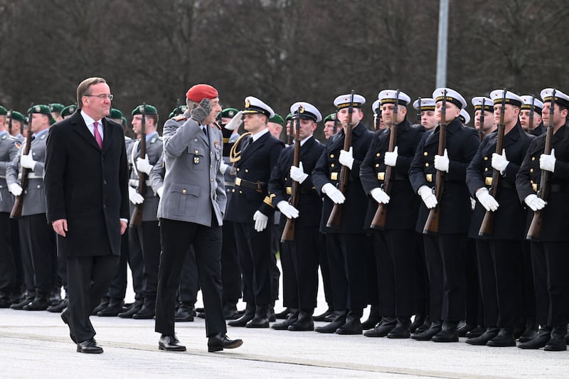 German Defence Minister Boris Pistorius, left, says the country has limited inventory. Reuters