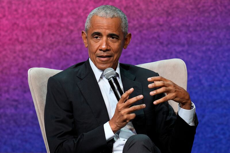 Former US president Barack Obama at an event in Athens in June. AP