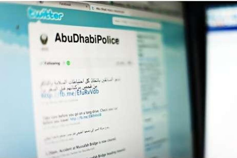 Abu Dhabi Police have enlisted social networking sites to post updates on traffic and provide road safety information.