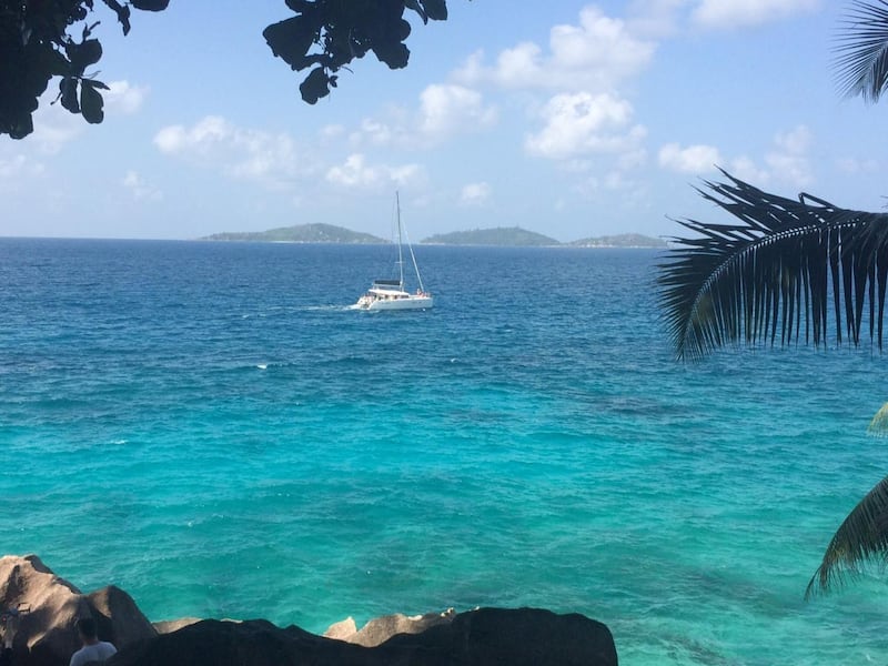 The stunning turquoise waters that the Seychelles offers. Courtesy: Casey James.