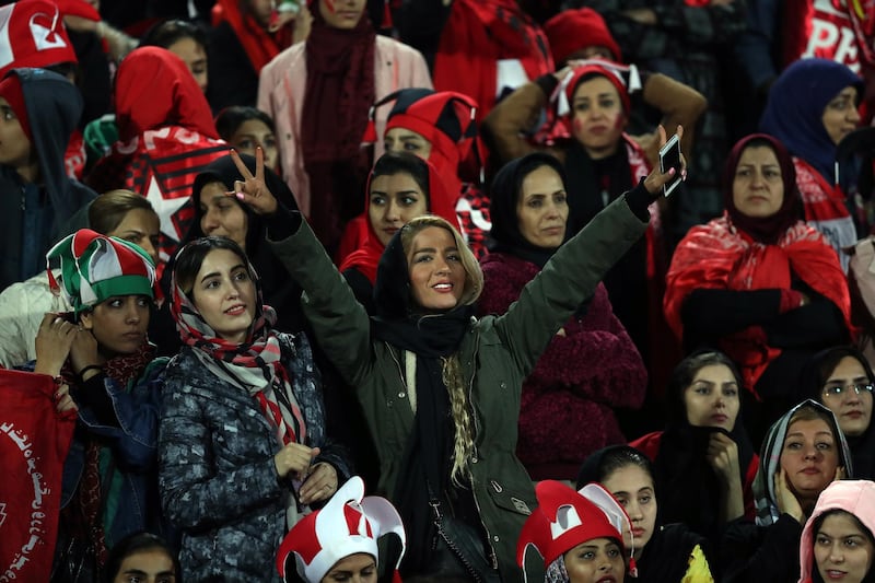 Persepolis supporters watch on from the stands during the Asian Champions League final second leg. Getty Images