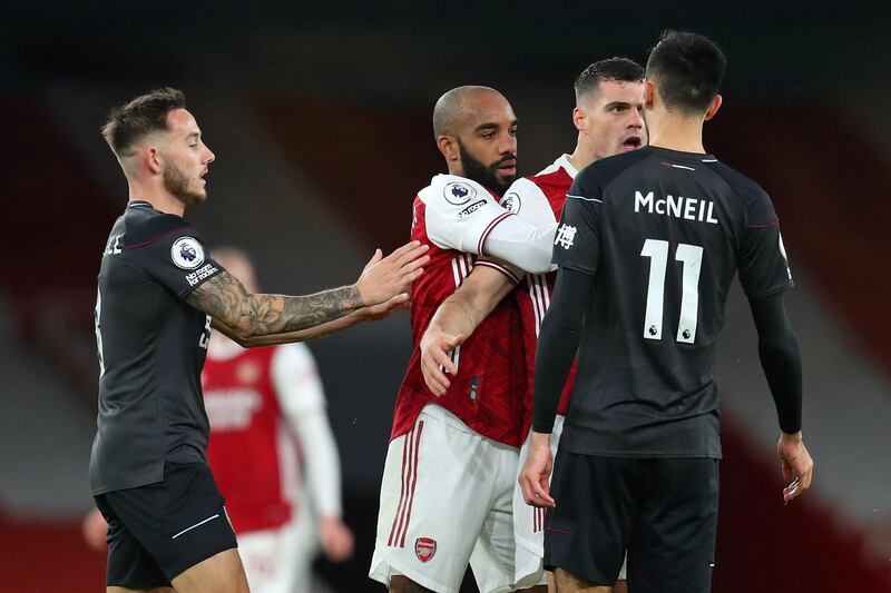 Alexandre Lacazette, 5  -- Miskicked an acrobatic effort early on, before shooting straight at Pope with the goal at his mercy in the 28th minute. A frustrating night came to an end on the hour when he was replaced by Dani Ceballos. AFP