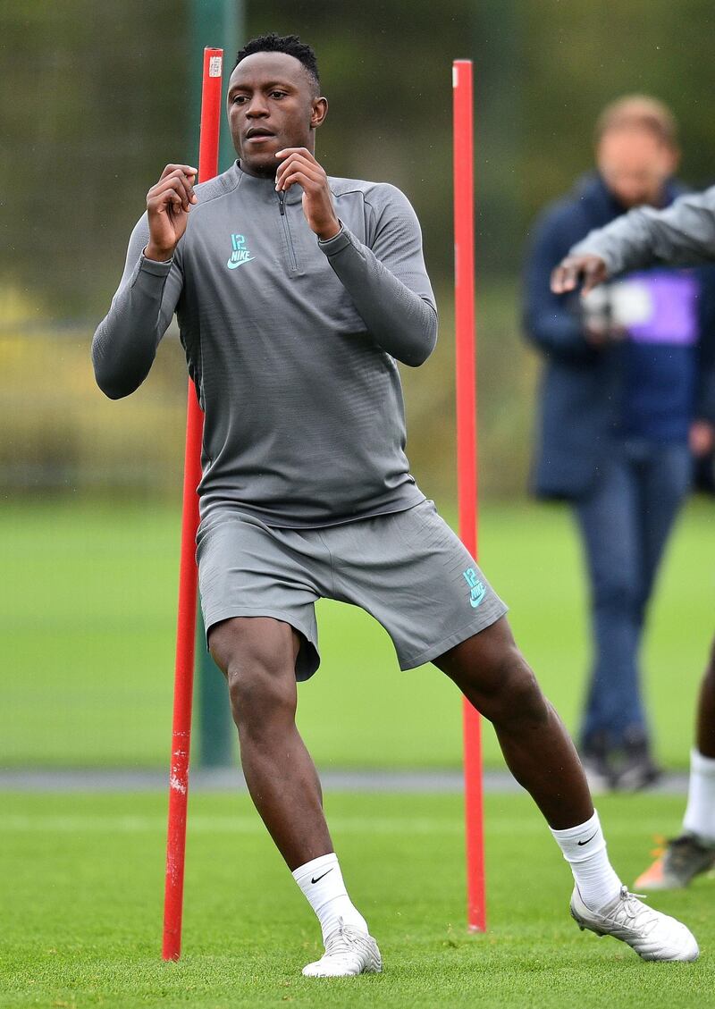 Tottenham Hotspur's Kenyan midfielder Victor Wanyama attends a team training session at Tottenham Hotspur's Enfield Training Centre, in north London on October 21, 2019, ahead of their UEFA Champions League Group B football match against Red Star Belgrade. / AFP / Glyn KIRK                  
