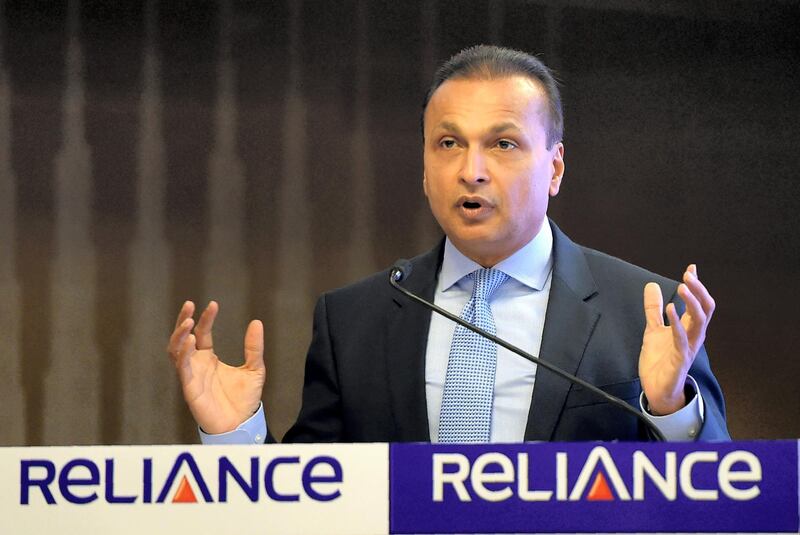 Indian industrialist and Reliance ADAG CEO Anil Ambani speaks during a news conference in Mumbai on June 2, 2017. 

Indian billionaire Anil Ambani insisted June 2 that debt-saddled Reliance Communications had a bright future as he moved to reassure investors who are worried that the telecoms company is close to defaulting on loans. / AFP PHOTO / PUNIT PARANJPE