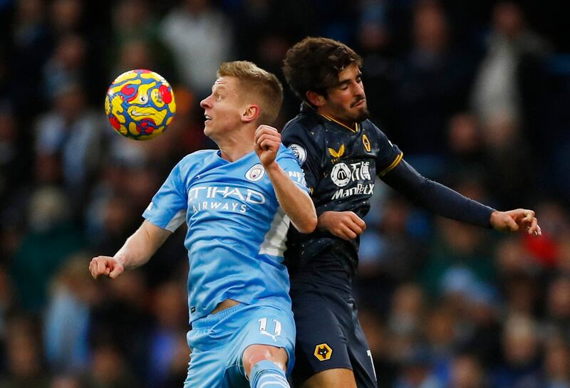 Oleksandr Zinchenko – 7: Kept his place in the side following City’s defeat against RB Leipzig and had a bouncing effort collected by Sa. A lively game for the Ukrainian. Reuters