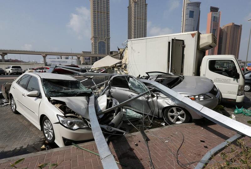According to residents in Al Shaiba Tower A, the incident happened between 9.30am and 10am. Pawan Singh / The National