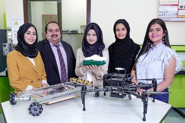 The team of developers at Abu Dhabi University. Victor Besa / The National 