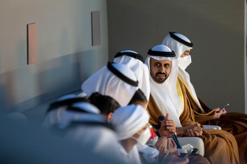 Sheikh Theyab bin Mohamed bin Zayed, Abu Dhabi Executive Council member and chairman of the Abu Dhabi Crown Prince Court, second right.