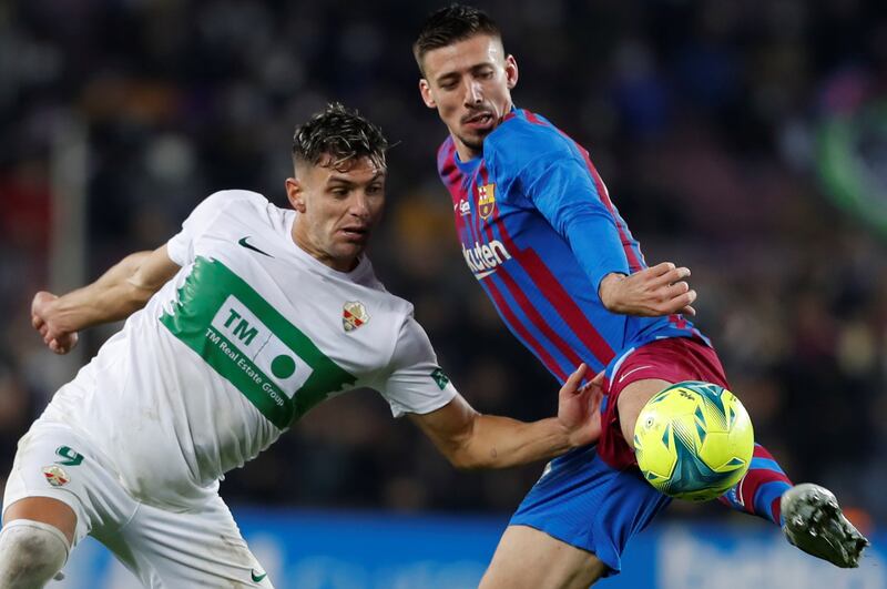 Clement Lenglet 6 In for Pique and gave the ball to Gavi to assist the second goal. Poor positioning for several Elche attacks. Better teams would have punished them even more. EPA