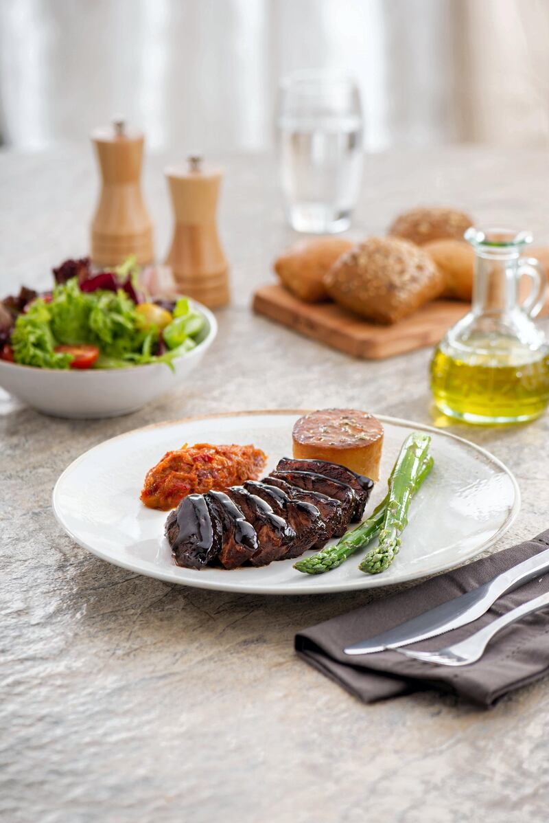 The beef short ribs at Cafe Bateel are marinated in a six-year aged date balsamic vinegar that uses a blend of dates from Umbria farms in Italy and Al Qatt farms in Saudi Arabia.