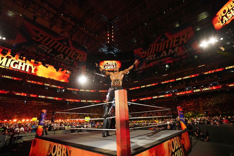 Bobby Lashley makes his way to the ring. Photo: WWE