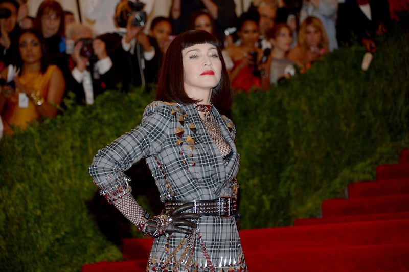 epa03821724 (FILE) The file picture dated 06 May 2013 shows US musician Madonna attending the 'Punk: Chaos to Couture' Costume Institute Gala at the Metropolitan Museum of Art in New York City, New York, USA. Madonna will turn 55 on 16 August 2013.  EPA/JUSTIN LANE