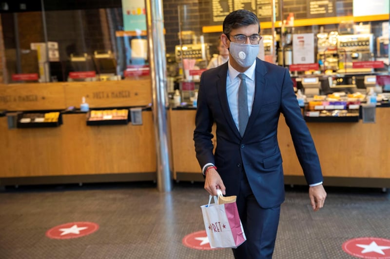 Rishi Sunak visits a Pret A Manger in Westminster in July 2020. HM Treasury
