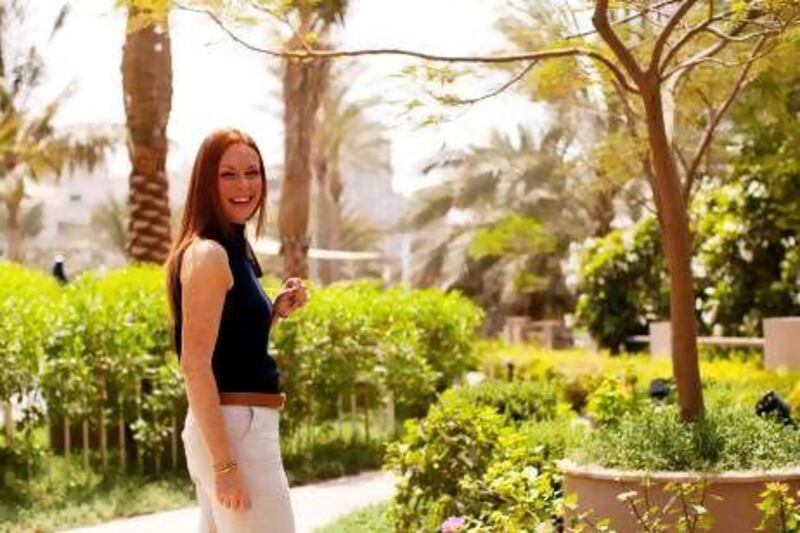 The life coach Carolyn Coe at her home in The Greens area of Dubai.