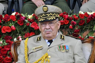 epa08087795 (FILE) - Algerian then Deputy Minister for National Defense and Chief of Staff of the Peoples National Army (ANP), Ahmed Gaid Salah attends an event in Algiers, Algeria, 27 June 2012 (reissued 23 December 2019). Reports on 23 December 2019 state Ahmed Gaid Salah has died, aged 79.  EPA/STRINGER *** Local Caption *** 55083340