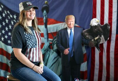 Dubai, United Arab Emirates - Reporter: Nick Webster. News. USA Election. Amber Morris. People watch as the polls come in at Trump International Golf Club, Dubai. Wednesday, November 4th, 2020. Dubai. Chris Whiteoak / The National