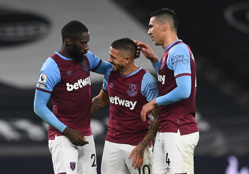 Arthur Masuaku - 7: His combinations with Cresswell down the left were a major reason West Ham were able to pin back Spurs in the second half. Reuters