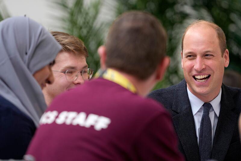 All went swimmingly for Prince William at Emirates Palace thanks to the support of hotel staff. Photo: AP
