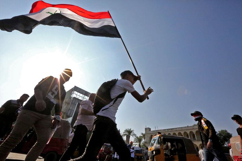 Protesters gather in Tahrir square. AFP