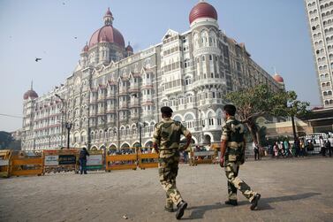 The Taj Mahal Palace, at the time of the attacks in Mumbai in 2008. ‘Hotel Mumbai’, a 2018 film starring Dev Patel, is based on those events. AP