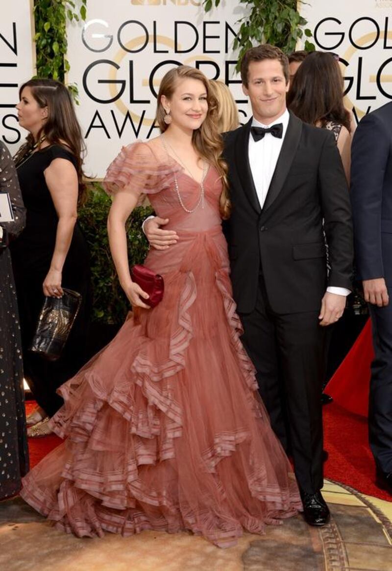 Husband and wife, Musician Joanna Newsom and actor Andy Samberg. AFP