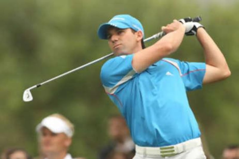 Sergio Garcia playing at his home course.