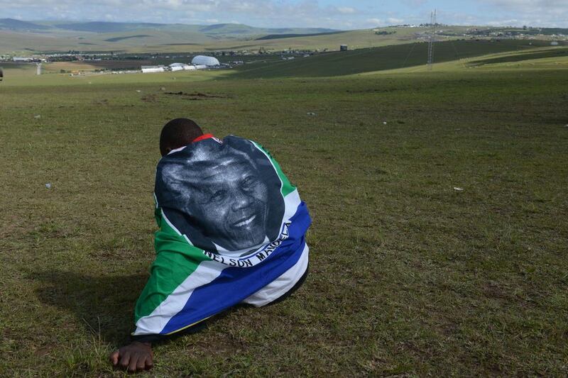 Mnikelo Ndagankulu overlooks former South African president Nelson Mandela’s final resting place in his ancestral home of Qunu. Roberto Schmidt / AFP





