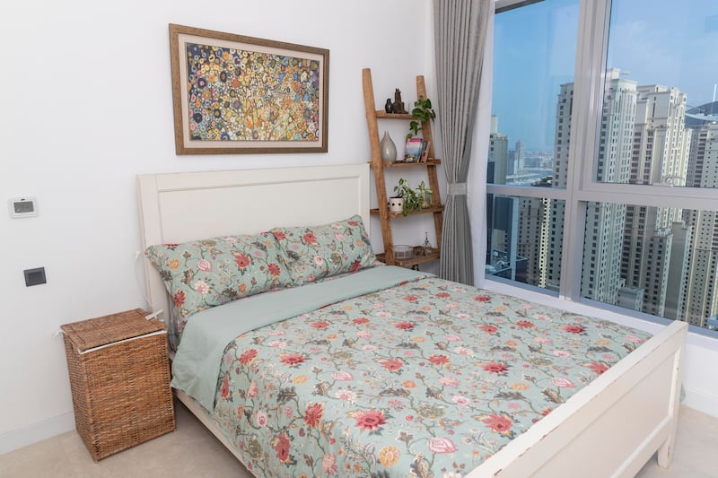Charu Bjuvestig's Dubai Marina apartment is done up with secondhand furniture almost in its entirety. All photos: Antonie Robertson / The National
