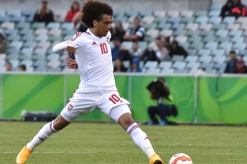 Omar Abdulrahman shown during the UAE's first match of the Asian Cup against Qatar on January 11. Mark Graham / AFP