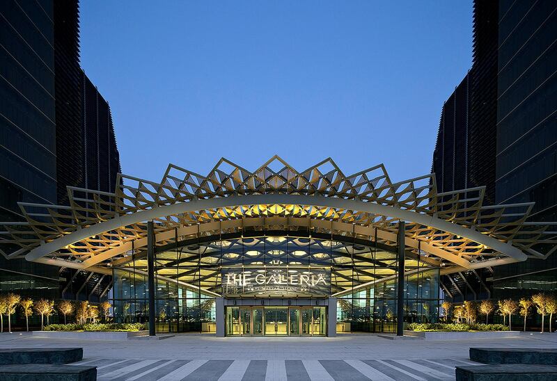 the front of the Galleria Mall, Abu Dhabi
CREDIT: Courtesy The Galleria