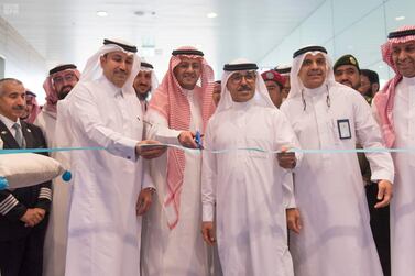 Saudi Arabia’s Neom Bay Airport operated its first flight on Sunday. SPA