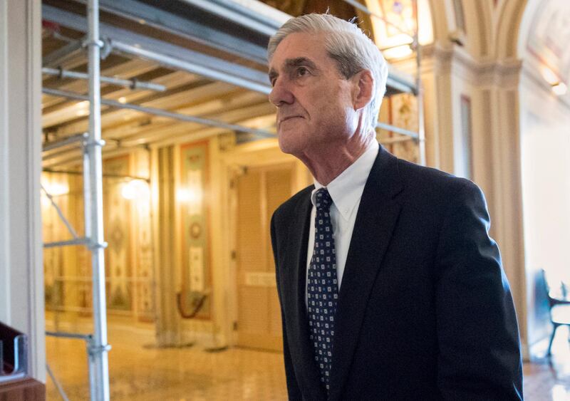 FILE - In this June 21, 2017, file photo, special counsel Robert Mueller departs after a meeting on Capitol Hill in Washington. Mueller's Russia probe has to end with a report. But anyone looking for a grand narrative on President Donald Trump, Russian election interference and all the juicy details uncovered over the last 20 months could end up disappointed. (AP Photo/J. Scott Applewhite, File)