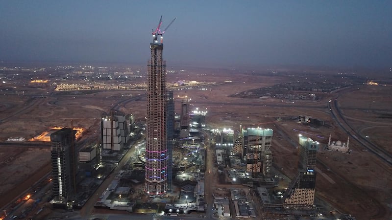 The Capital Business District (CBD) being built in Cairo’s New Administrative Capital. The 20 skyscrapers in the district include the 385-metre Iconic Tower, which will be the tallest building in Africa. Photo: Dar Al Hendasah