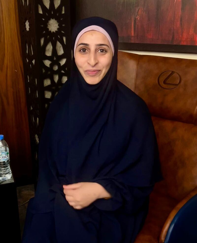 Mariam Jamal Awad Abu Jalal who returned to Gaza after receiving treatment in Abu Dhabi.