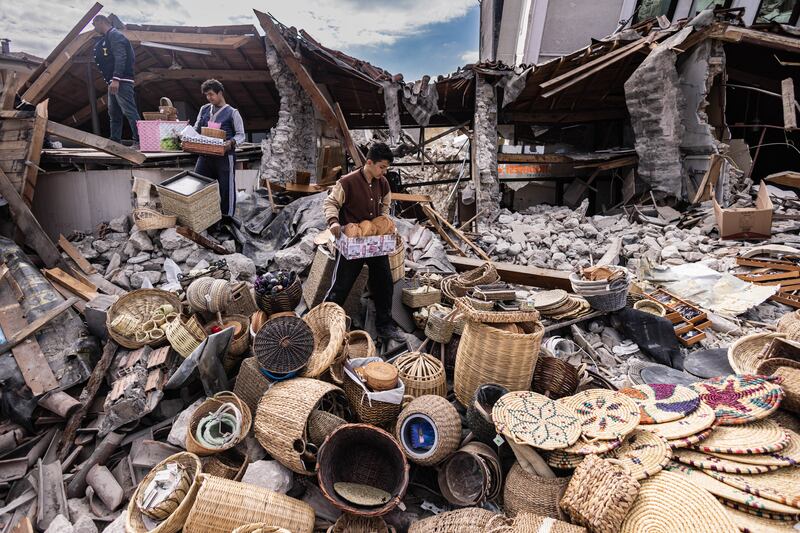 The aftermath of the earthquake in Antakya, Turkey, in February. Photo: AFP