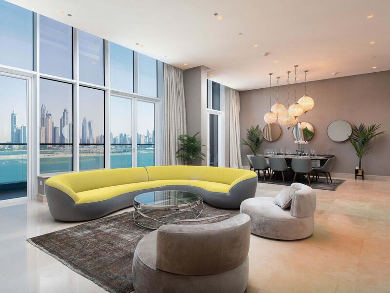 Four-bedroom penthouse in Oceana Caribbean, Palm Jumeirah. Courtesy Luxhabitat Sotheby's International Realty