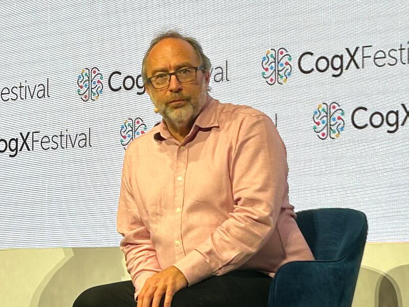 Jimmy Wales, founder of Wikipedia at CogX Festival London. Matthew Davies / The National