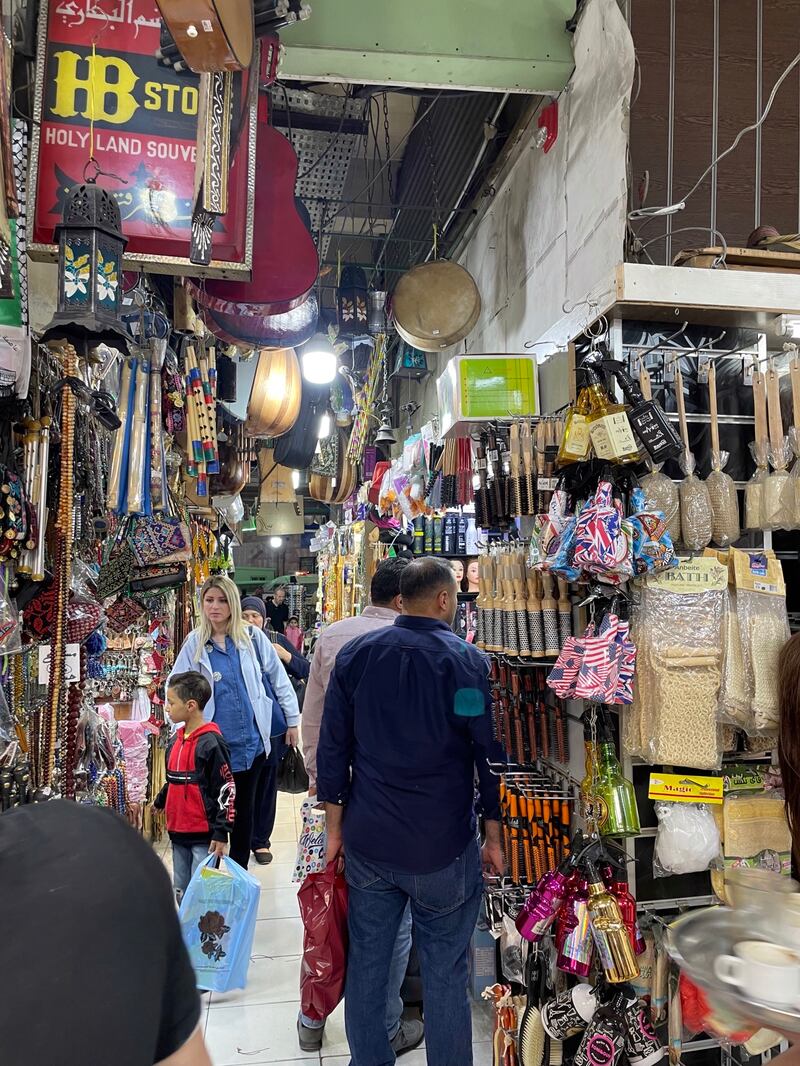 Shoppers browsing in Bukhara Market, Amman. Photo: Khaled Yacoub Oweis / The National