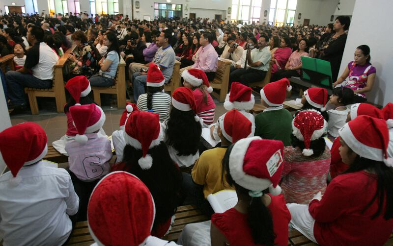 Christians have long been able to attend Christmas mass in the UAE, such as this one at St Mary's Catholic Church in Dubai, on December 25, 2007. AFP