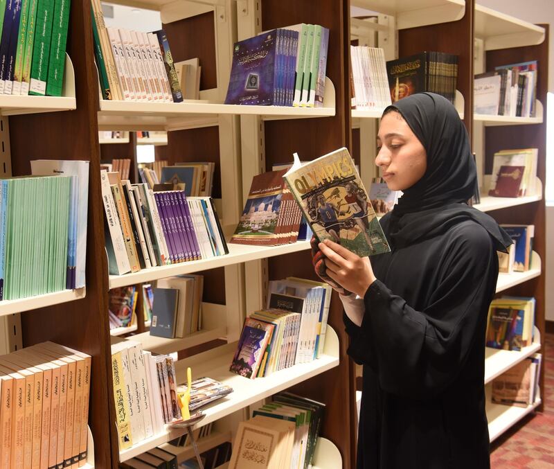 A new library in Abu Dhabi aims to spark female interest in sport. Courtesy Fatima Bint Mubarak Ladies Sports Academy