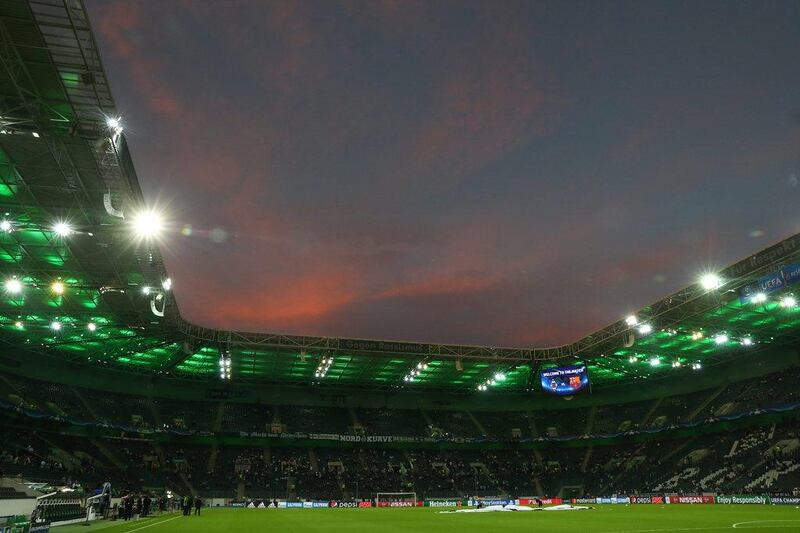 A general view of the Borussia-Park stadium before the Champions League Group C match between Borussia Monchengladbach and FC Barcelona. Alex Grimm / Getty Images