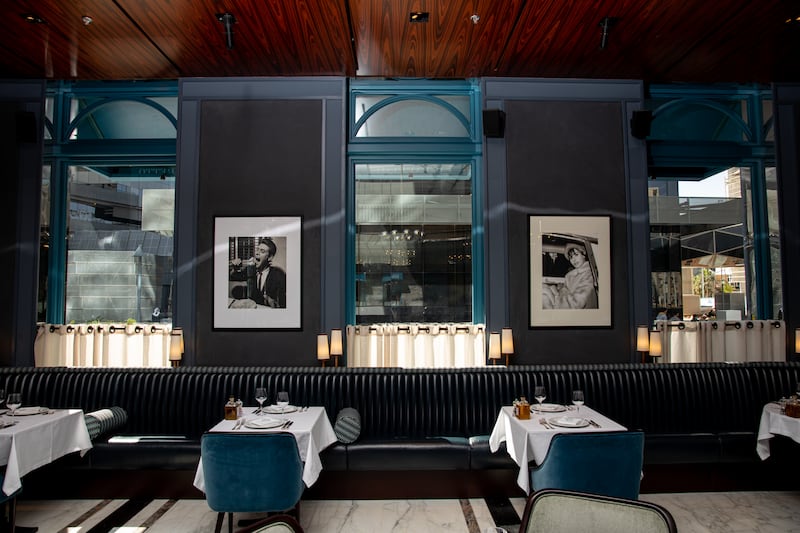 The interior is reminiscent of the Italian restaurant's London flagship.