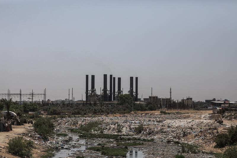 A general view of the power plant that generates electricity in the central Gaza Strip. EPA