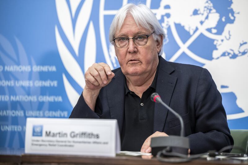 Martin Griffiths, UN undersecretary general for humanitarian affairs and emergency relief co-ordinator. EPA