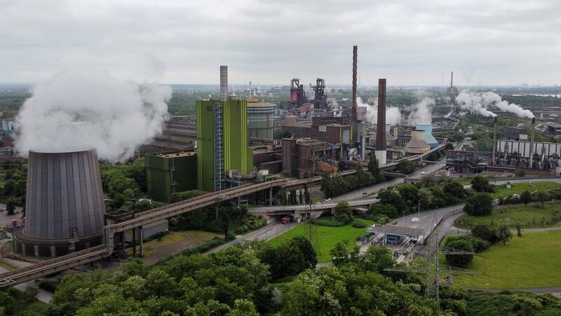 A steel mill in Duisburg, Germany. The government's plans to make the country more energy efficient is proving unpopular with voters. AP