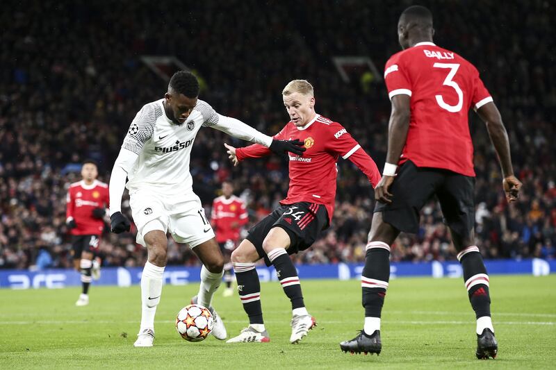 Jordan Siebatcheu, 6 - Showed his side's confidence and caused some problems from the off as he looked to wriggle free in the box, but Eric Bailly was able to clear. Fizzed a decent chance wide of goal shortly after the restart. EPA